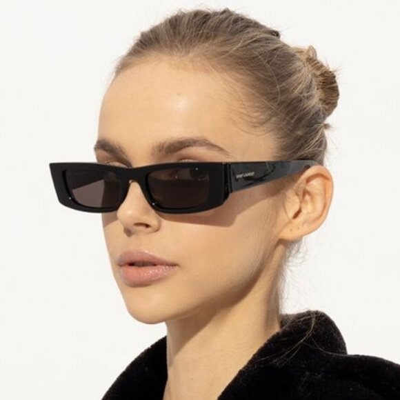 NWT SAINT LAURENT WOMEN BLACK SUNGLASSES - Picture 1 of 5